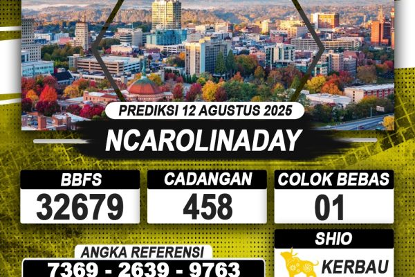 PREDIKSI NCAROLINADAY 12 AGUSTUS 2025 | PREDIKSI TOGEL KUNINGTOTO