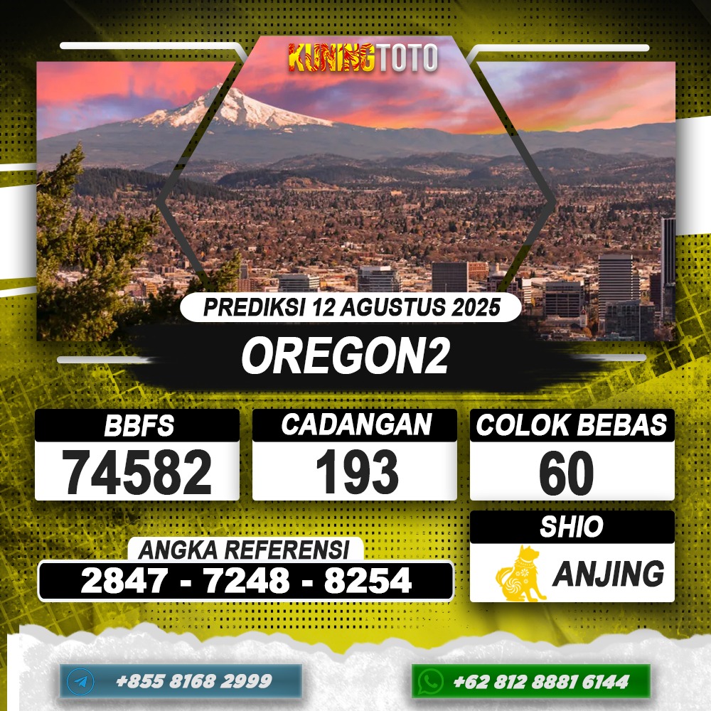 PREDIKSI OREGON2 12 AGUSTUS 2025 | PREDIKSI TOGEL KUNINGTOTO