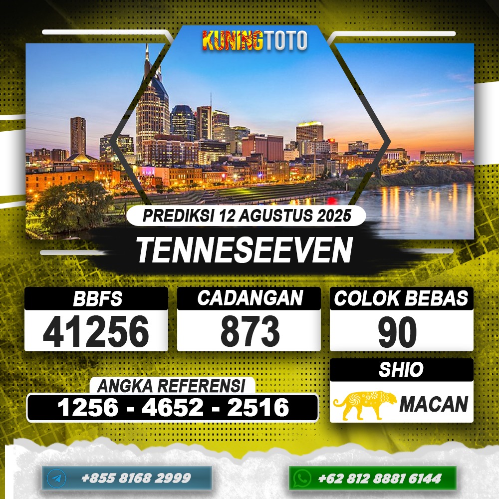 PREDIKSI TENNESEEVEN 12 AGUSTUS 2025 | PREDIKSI TOGEL KUNINGTOTO