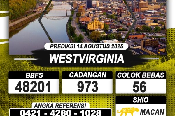 PREDIKSI WESTVIRGINIA 14 AGUSTUS 2025 | PREDIKSI TOGEL KUNINGTOTO