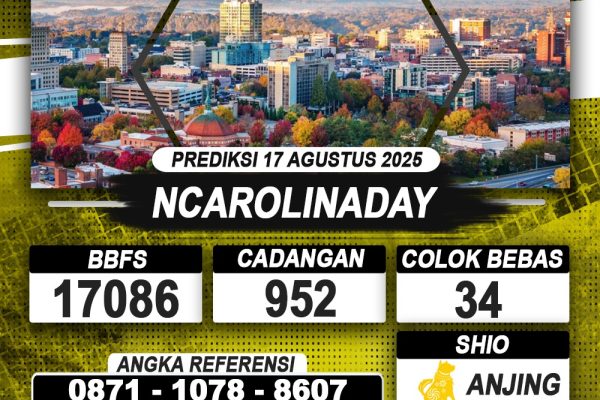 PREDIKSI NCAROLINADAY 17 AGUSTUS 2025 | PREDIKSI TOGEL KUNINGTOTO