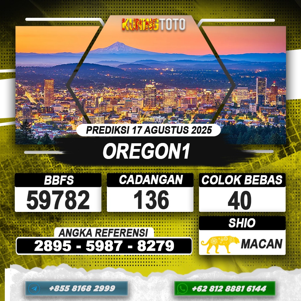 PREDIKSI OREGON1 17 AGUSTUS 2025 | PREDIKSI TOGEL KUNINGTOTO