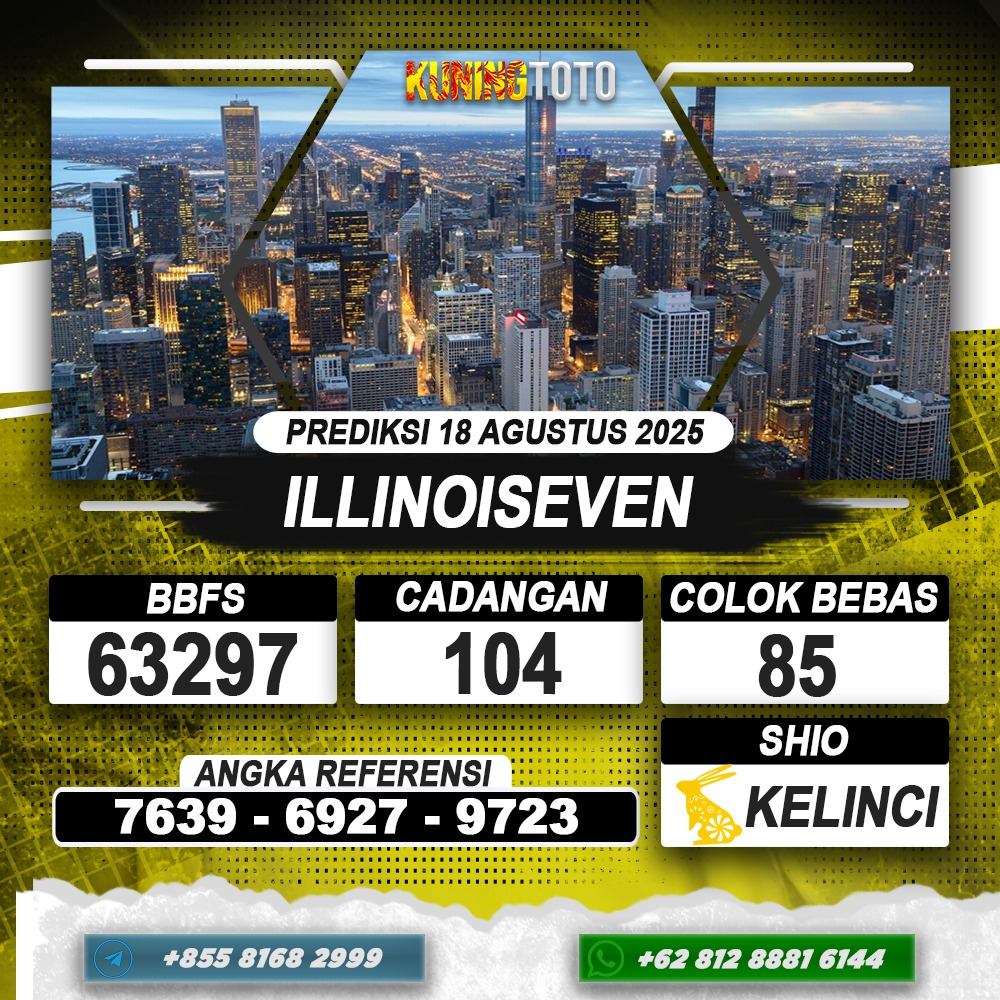 PREDIKSI ILLINOISEVEN 18 AGUSTUS 2025 | PREDIKSI TOGEL KUNINGTOTO