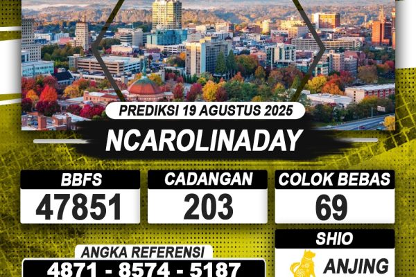 PREDIKSI NCAROLINADAY 19 AGUSTUS 2025 | PREDIKSI TOGEL KUNINGTOTO
