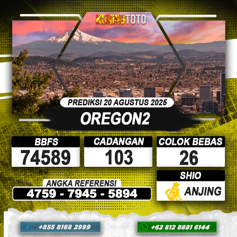 PREDIKSI OREGON2 20 AGUSTUS 2025 | PREDIKSI TOGEL KUNINGTOTO