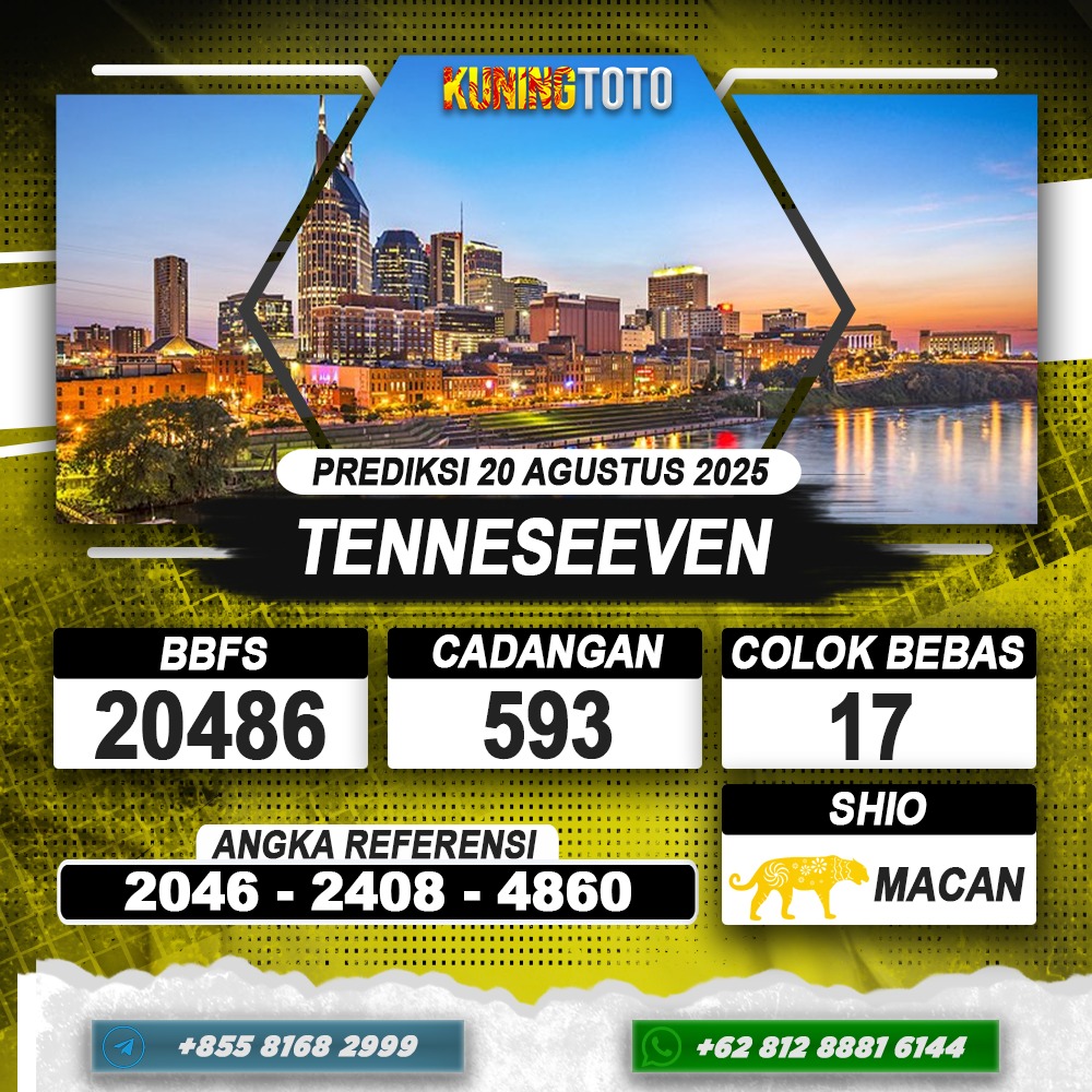 PREDIKSI TENNESEEVEN 20 AGUSTUS 2025 | PREDIKSI TOGEL KUNINGTOTO