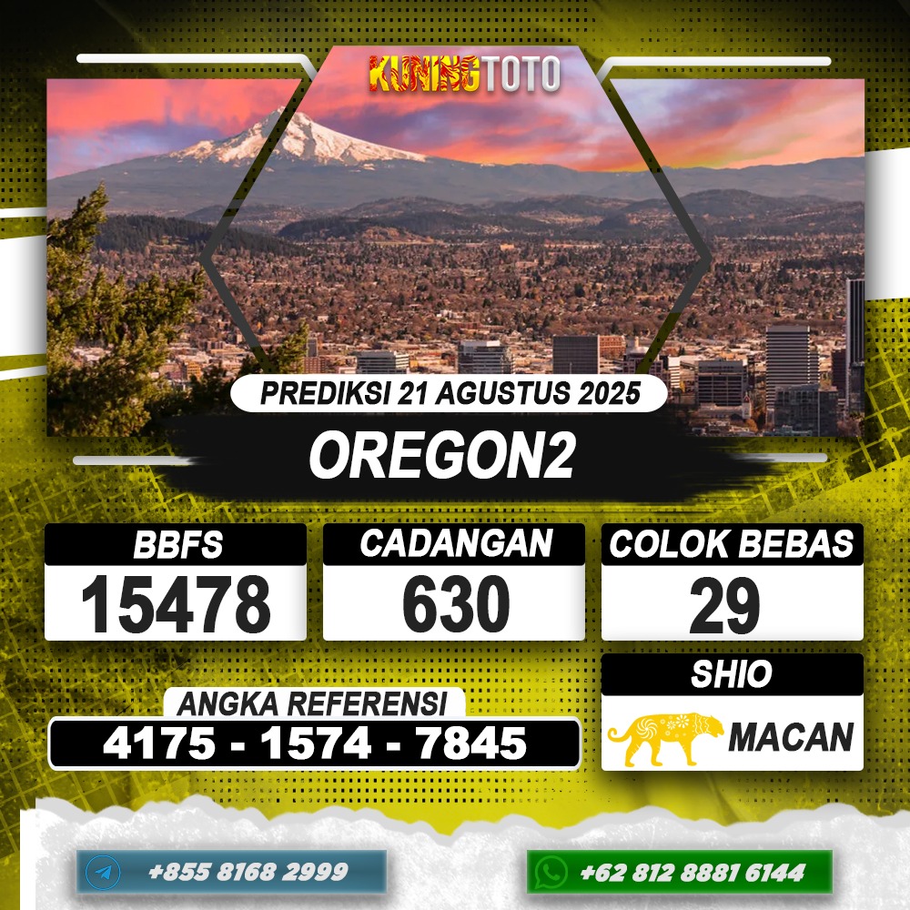 PREDIKSI OREGON2 21 AGUSTUS 2025 | PREDIKSI TOGEL KUNINGTOTO