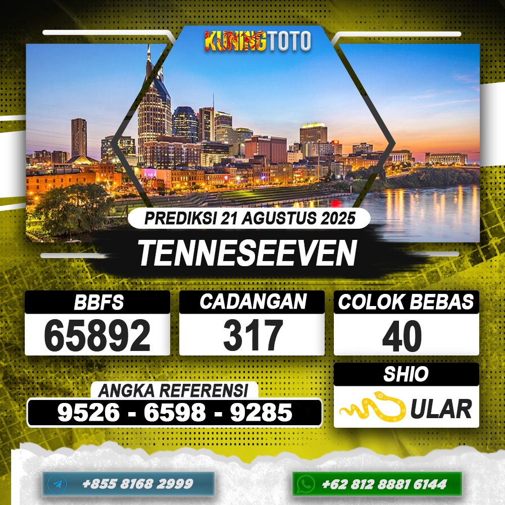 PREDIKSI TENNESEEVEN 21 AGUSTUS 2025 | PREDIKSI TOGEL KUNINGTOTO