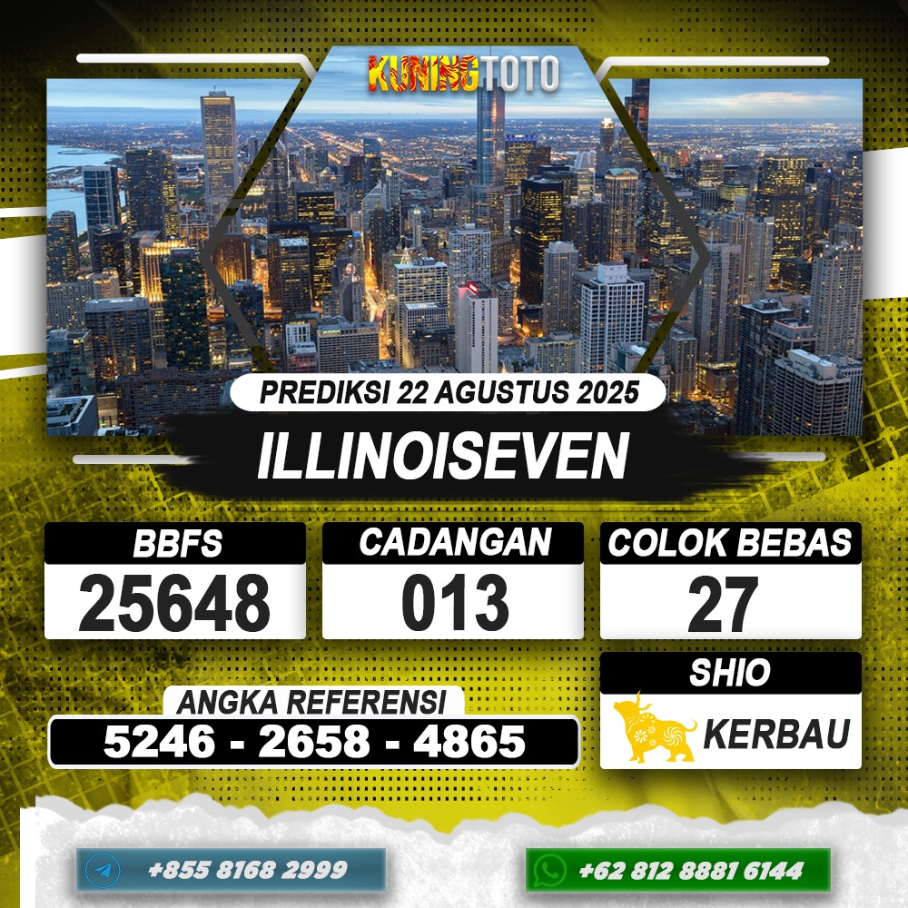 PREDIKSI ILLINOISEVEN 22 AGUSTUS 2025 | PREDIKSI TOGEL KUNINGTOTO