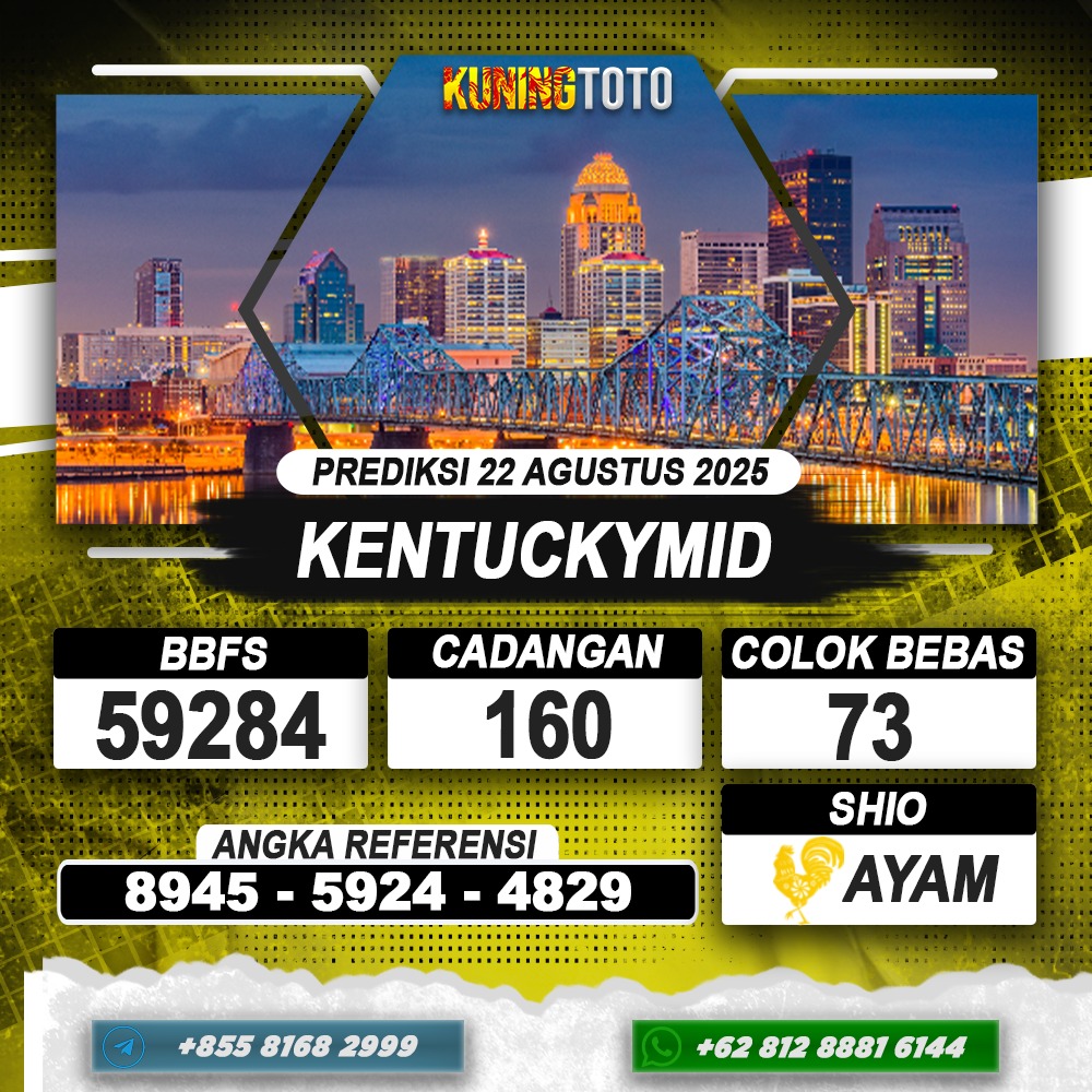 PREDIKSI KENTUCKYMID 22 AGUSTUS 2025 | PREDIKSI TOGEL KUNINGTOTO