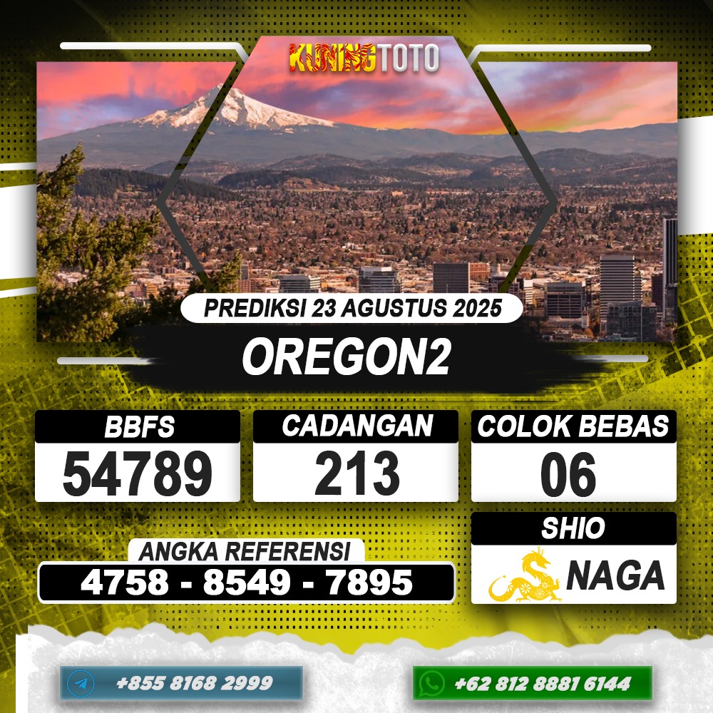 PREDIKSI OREGON2 23 AGUSTUS 2025 | PREDIKSI TOGEL KUNINGTOTO