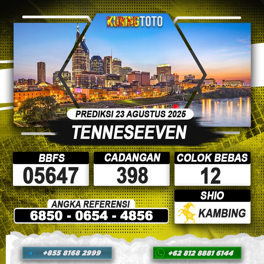 PREDIKSI TENNESEEVEN 23 AGUSTUS 2025 | PREDIKSI TOGEL KUNINGTOTO