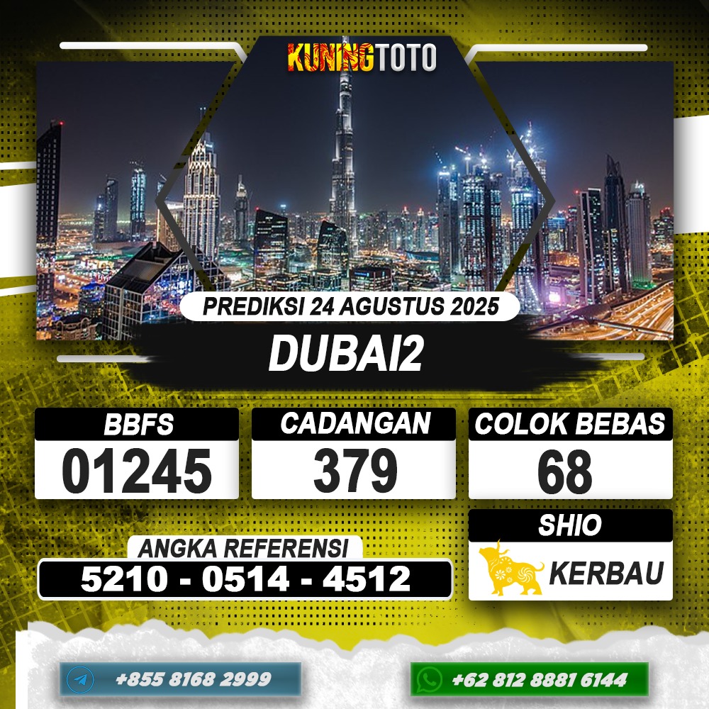 PREDIKSI DUBAI2 24 AGUSTUS 2025 | PREDIKSI TOGEL KUNINGTOTO