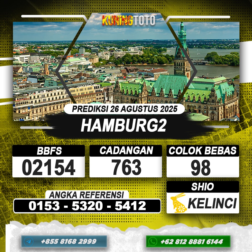 PREDIKSI HAMBURG2 26 AGUSTUS 2025 | PREDIKSI TOGEL KUNINGTOTO