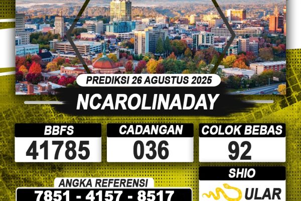 PREDIKSI NCAROLINADAY 26 AGUSTUS 2025 | PREDIKSI TOGEL KUNINGTOTO