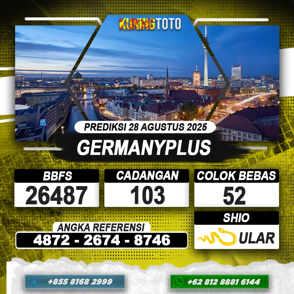 PREDIKSI GERMANYPLUS 28 AGUSTUS 2025 | PREDIKSI TOGEL KUNINGTOTO