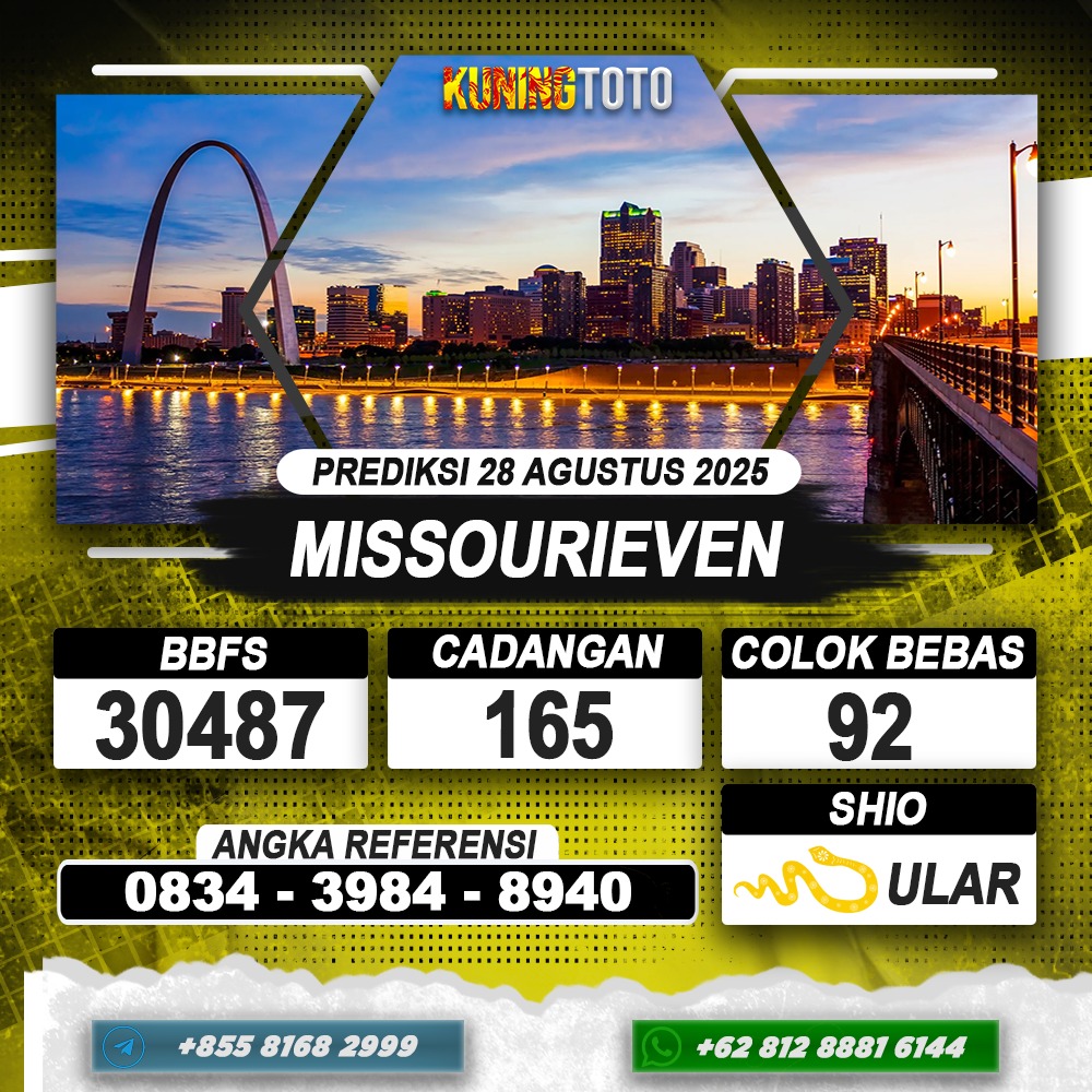 PREDIKSI MISSOURIEVEN 28 AGUSTUS 2025 | PREDIKSI TOGEL KUNINGTOTO