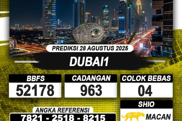PREDIKSI DUBAI1 28 AGUSTUS 2025 | PREDIKSI TOGEL KUNINGTOTO