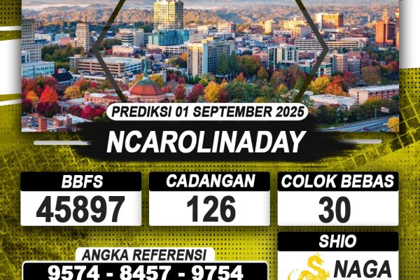 PREDIKSI NCAROLINADAY 01 SEPTEMBER 2025 | PREDIKSI TOGEL KUNINGTOTO