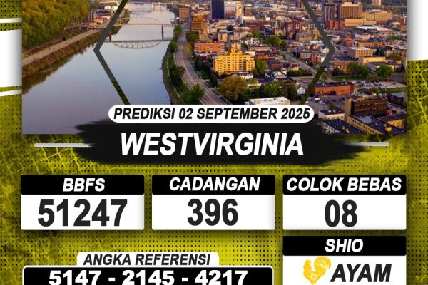 PREDIKSI WESTVIRGINIA 02 SEPTEMBER 2025 | PREDIKSI TOGEL KUNINGTOTO
