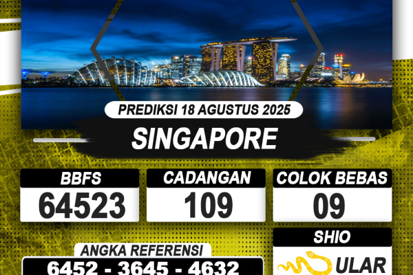 PREDIKSI SINGAPORE 18 AGUSTUS 2025 | PREDIKSI TOGEL KUNINGTOTO