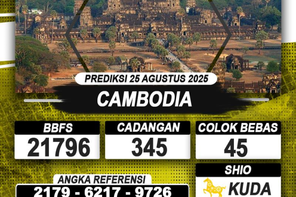 PREDIKSI CAMBODIA 25 AGUSTUS 2025 | PREDIKSI TOGEL KUNINGTOTO