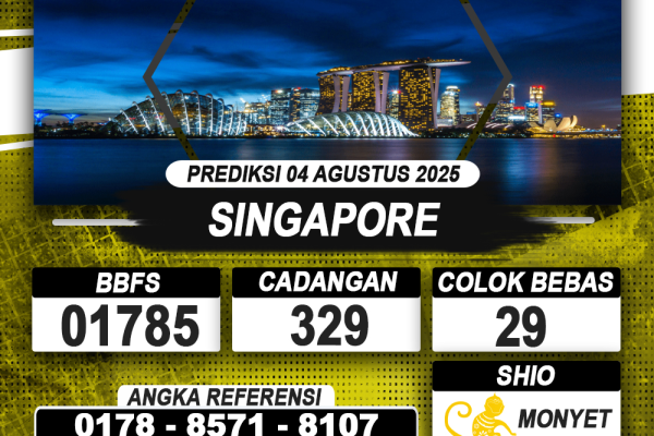 PREDIKSI SINGAPORE 04 AGUSTUS 2025 | PREDIKSI TOGEL KUNINGTOTO