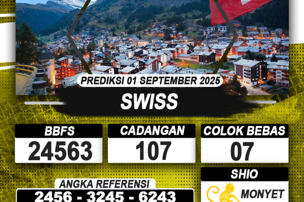PREDIKSI SWISS 01 SEPTEMBER 2025 | PREDIKSI TOGEL KUNINGTOTO