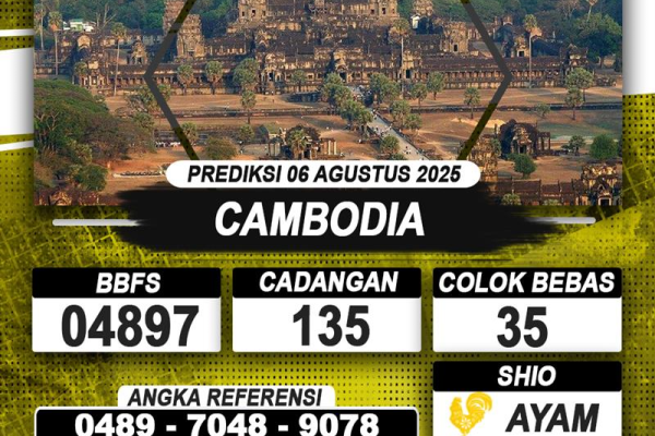 PREDIKSI CAMBODIA 06 AGUSTUS 2025 | PREDIKSI TOGEL KUNINGTOTO