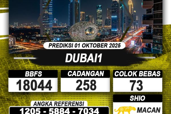 PREDIKSI DUBAI1 01 OKTOBER 2025 | PREDIKSI TOGEL KUNINGTOTO