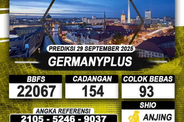PREDIKSI GERMANYPLUS 29 SEPTEMBER 2025 | PREDIKSI TOGEL KUNINGTOTO