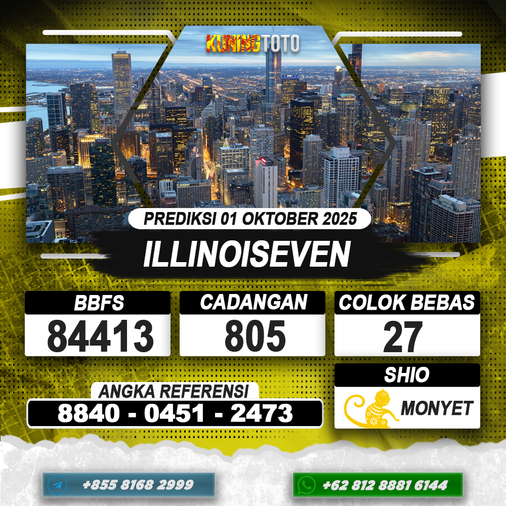 PREDIKSI ILLINOISEVEN 01 OKTOBER 2025 | PREDIKSI TOGEL KUNINGTOTO