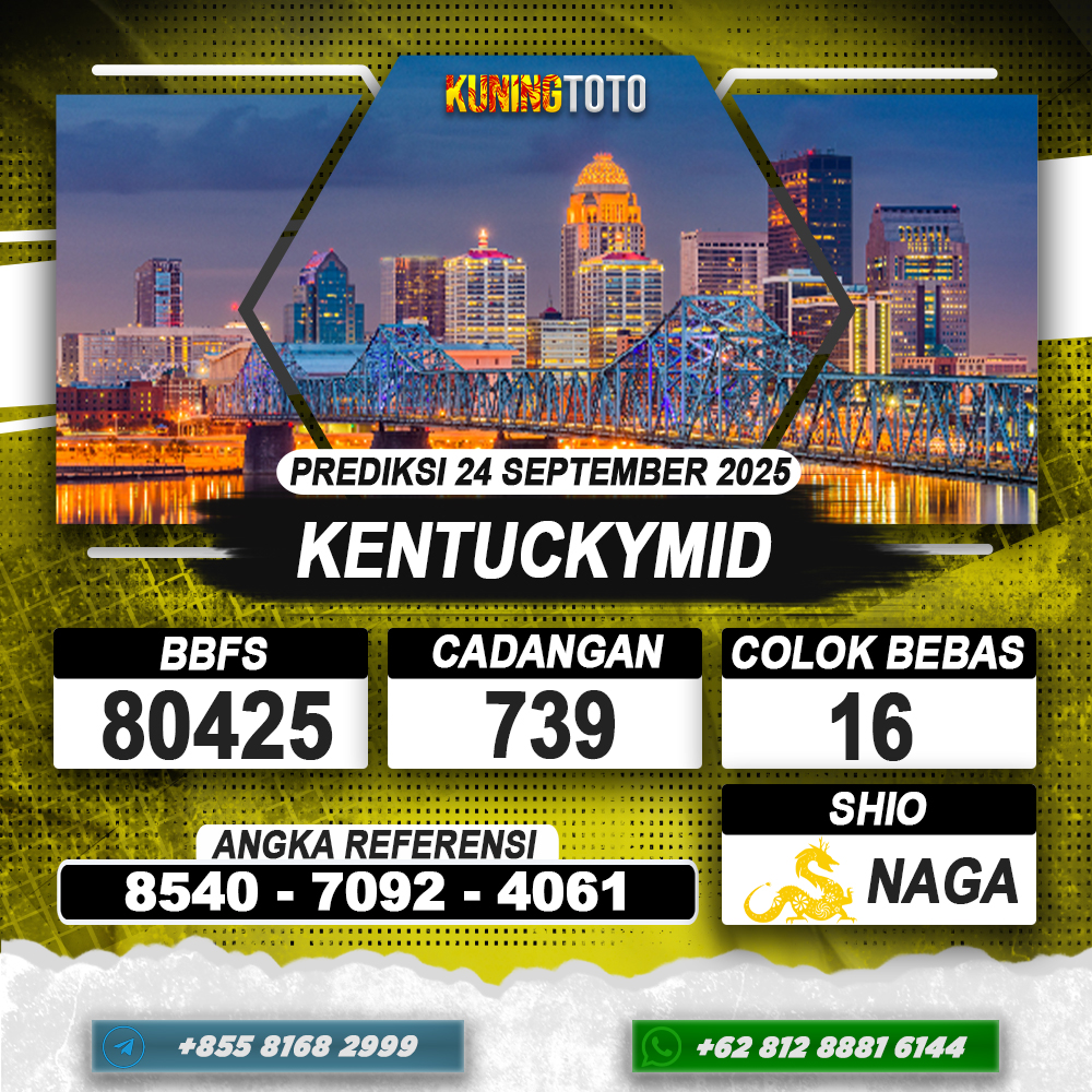 PREDIKSI KENTUCKYMID 24 SEPTEMBER 2025 | PREDIKSI TOGEL KUNINGTOTO