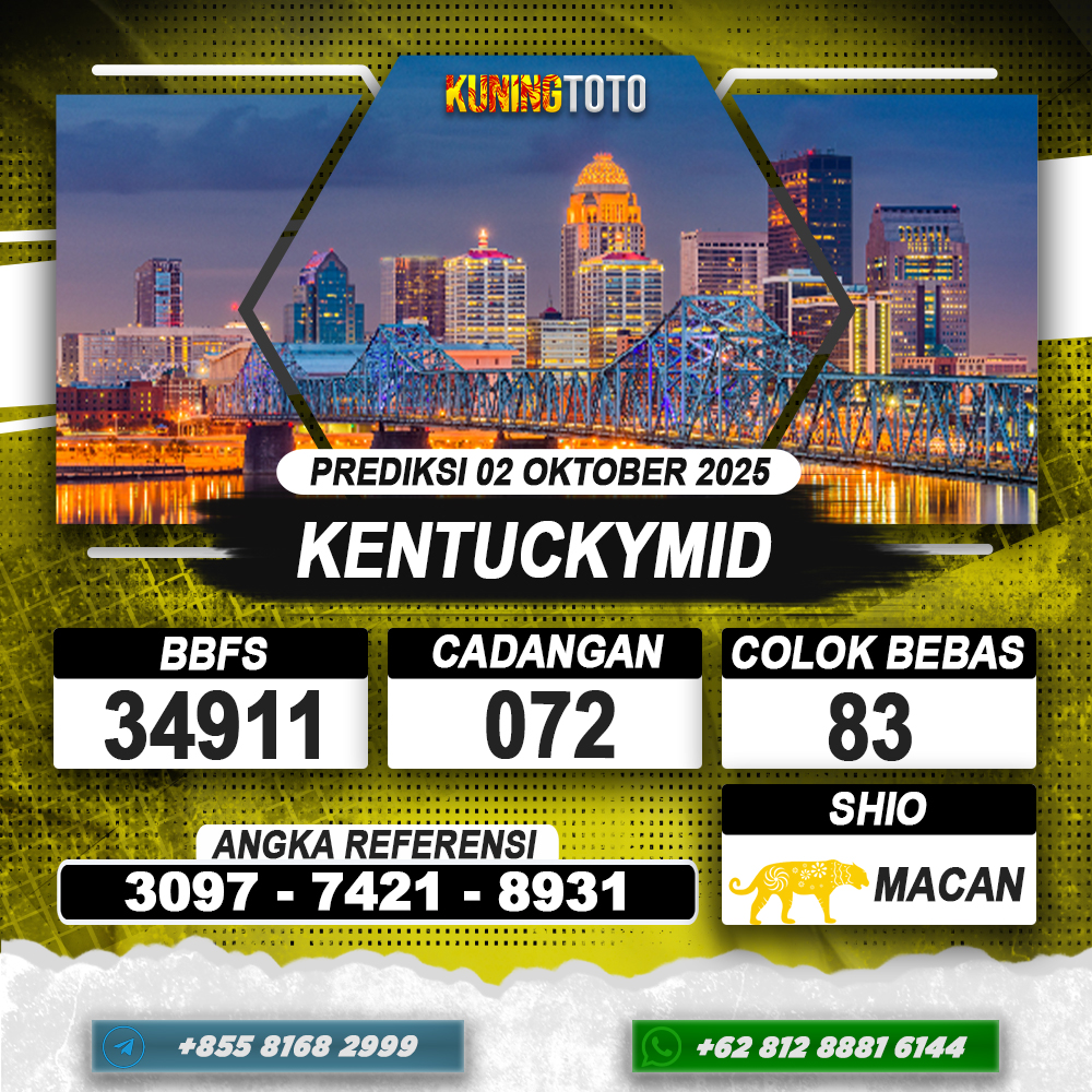 PREDIKSI KENTUCKYMID 02 OKTOBER 2025 | PREDIKSI TOGEL KUNINGTOTO