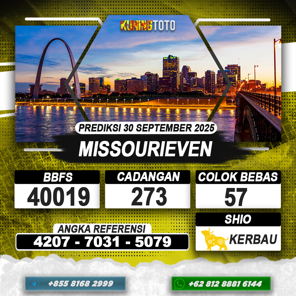 PREDIKSI MISSOURIEVEN 30 AGUSTUS 2025 | PREDIKSI TOGEL KUNINGTOTO