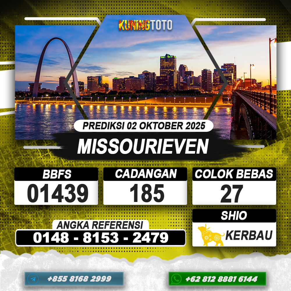 PREDIKSI MISSOURIEVEN 02 OKTOBER 2025 | PREDIKSI TOGEL KUNINGTOTO