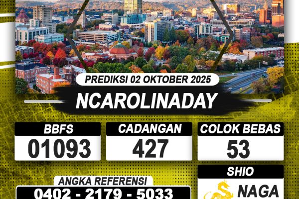 PREDIKSI NCAROLINADAY 02 OKTOBER 2025 | PREDIKSI TOGEL KUNINGTOTO