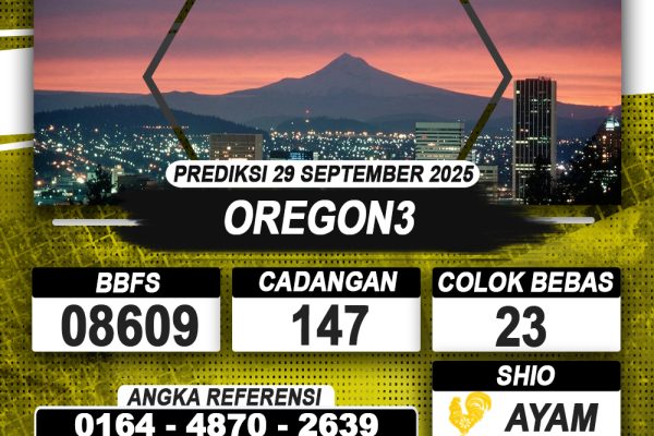 PREDIKSI OREGON3 29 SEPTEMBER 2025 | PREDIKSI TOGEL KUNINGTOTO