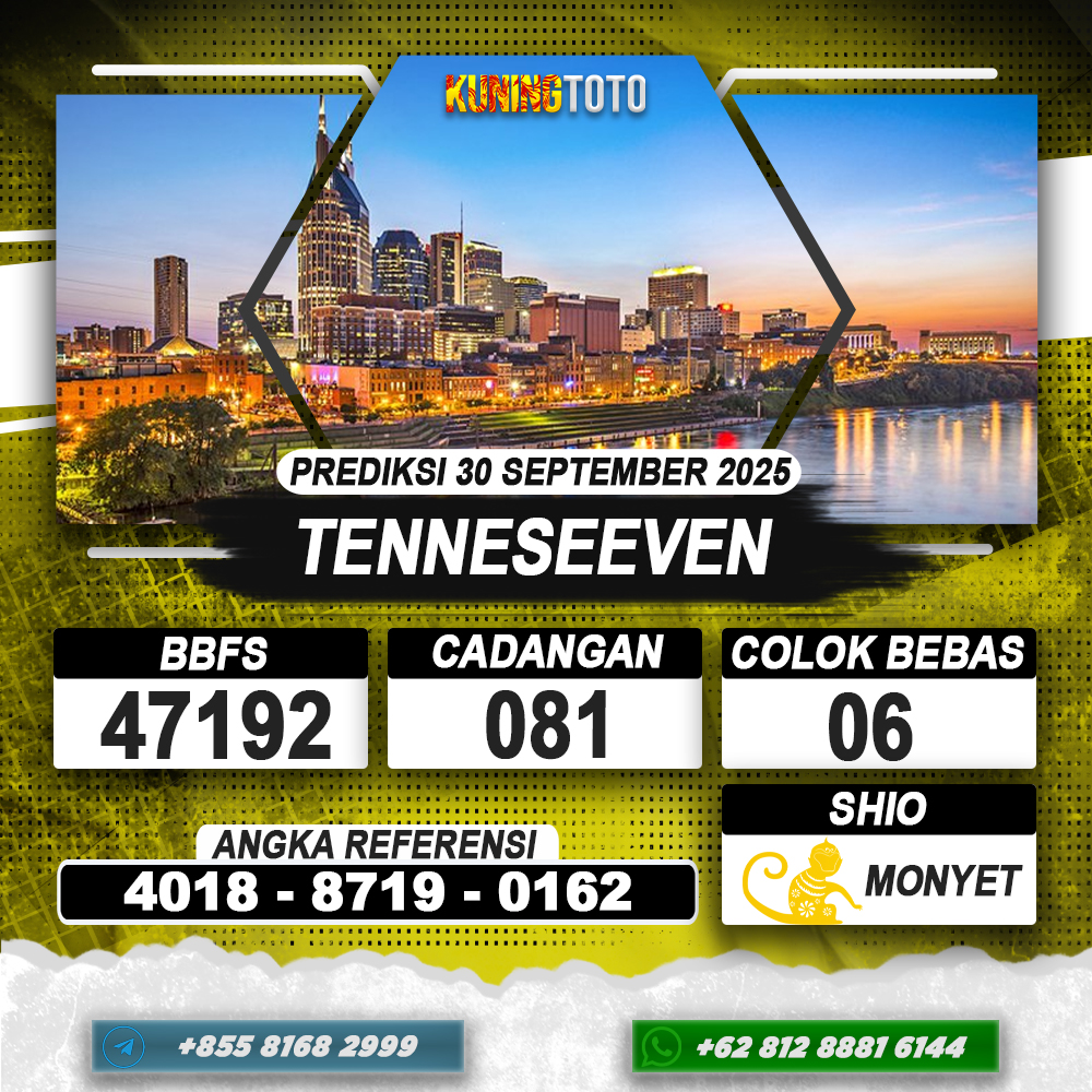 PREDIKSI TENNESEEVEN 30 SEPTEMBER 2025 | PREDIKSI TOGEL KUNINGTOTO