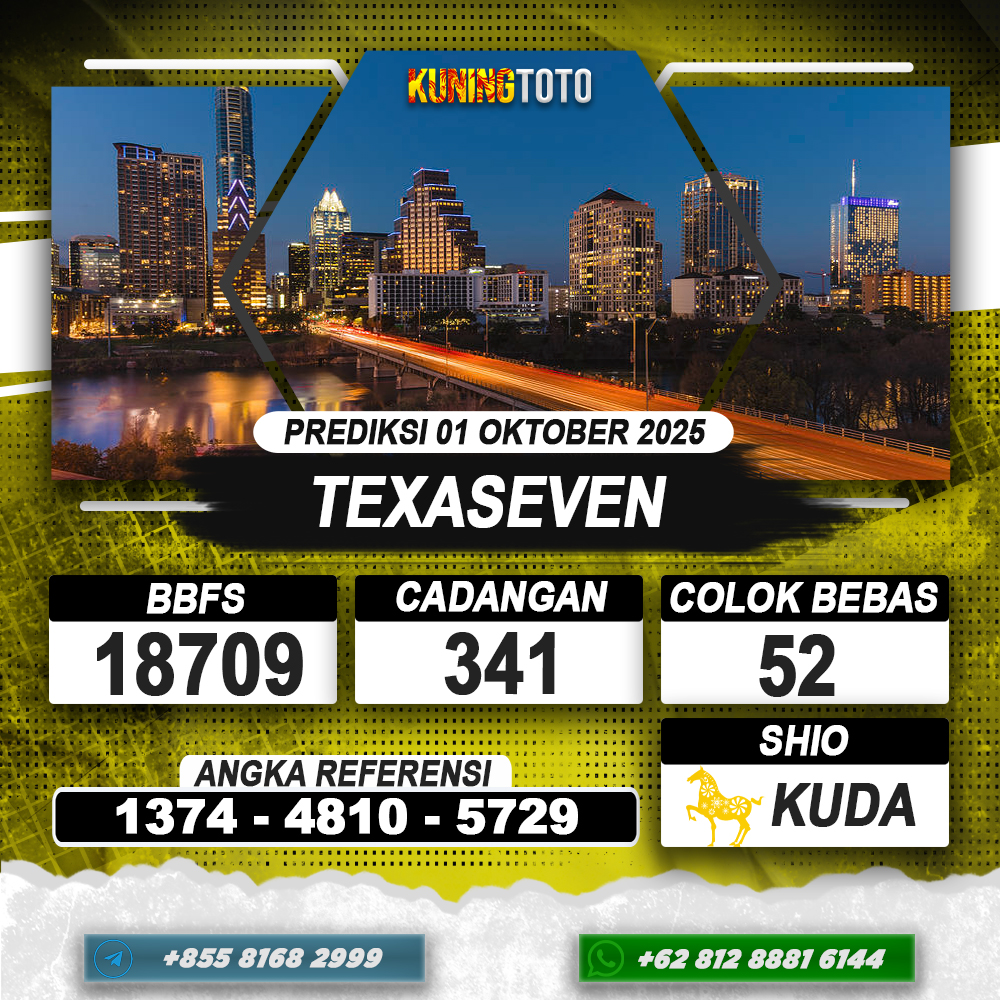 PREDIKSI TEXASEVEN 01 OKTOBER 2025 | PREDIKSI TOGEL KUNINGTOTO