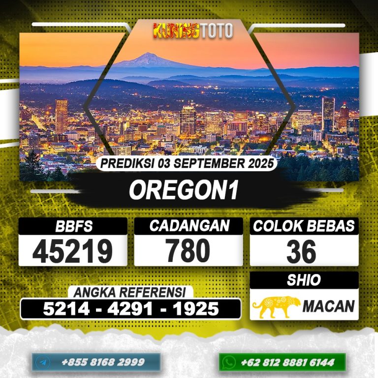 PREDIKSI OREGON1 03 SEPTEMBER 2025 | PREDIKSI TOGEL KUNINGTOTO