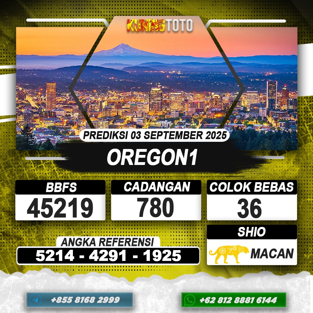 PREDIKSI OREGON1 03 SEPTEMBER 2025 | PREDIKSI TOGEL KUNINGTOTO