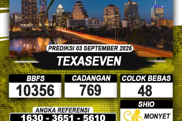 PREDIKSI TEXASEVEN 03 SEPTEMBER 2025 | PREDIKSI TOGEL KUNINGTOTO