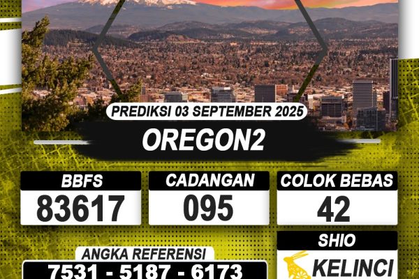 PREDIKSI OREGON2 03 SEPTEMBER 2025 | PREDIKSI TOGEL KUNINGTOTO