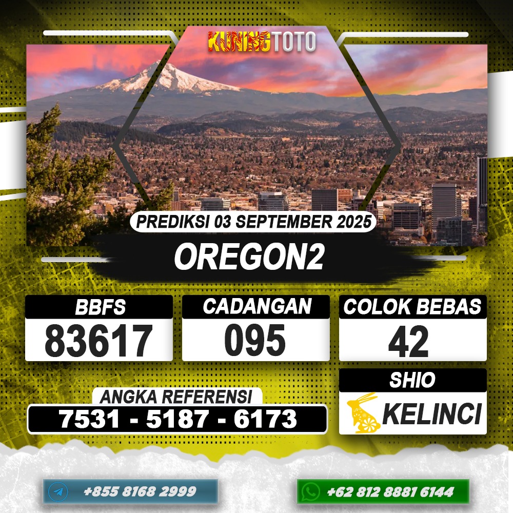 PREDIKSI OREGON2 03 SEPTEMBER 2025 | PREDIKSI TOGEL KUNINGTOTO