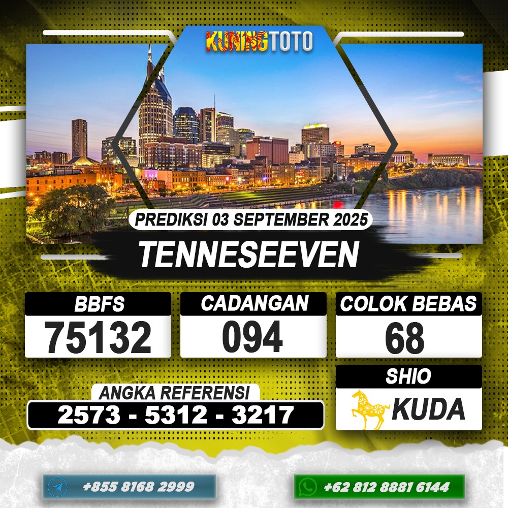 PREDIKSI TENNESEEVEN 03 SEPTEMBER 2025 | PREDIKSI TOGEL KUNINGTOTO