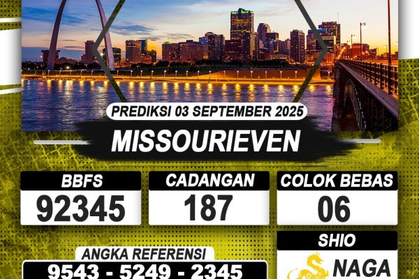 PREDIKSI MISSOURIEVEN 03 AGUSTUS 2025 | PREDIKSI TOGEL KUNINGTOTO