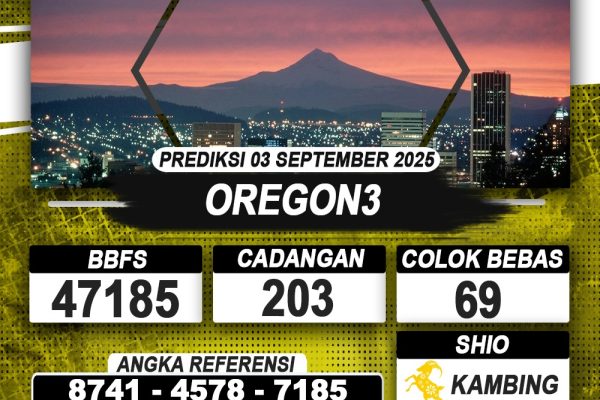 PREDIKSI OREGON3 03 SEPTEMBER 2025 | PREDIKSI TOGEL KUNINGTOTO