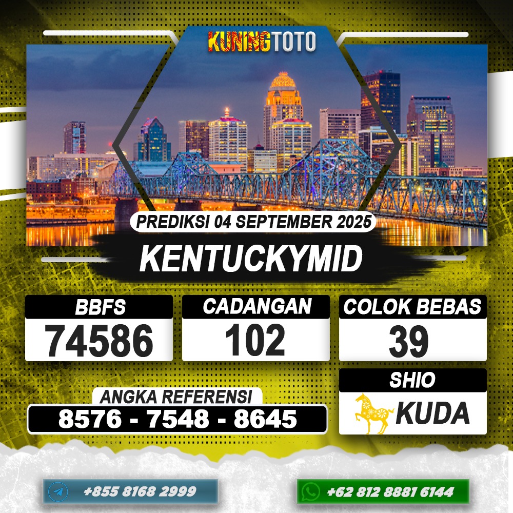 PREDIKSI KENTUCKYMID 04 SEPTEMBER 2025 | PREDIKSI TOGEL KUNINGTOTO