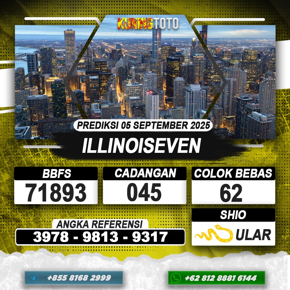 PREDIKSI ILLINOISEVEN 05 SEPTEMBER 2025 | PREDIKSI TOGEL KUNINGTOTO